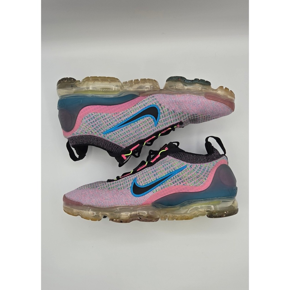 Nike Air VaporMax 2021 Women's Shoes 10 Pink Blast Photo Blue Flyknit DX3369-600 - Picture 4 of 12